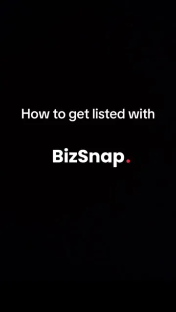 Opening frame of the BizSnap demo video: How to get listed with BizSnap.